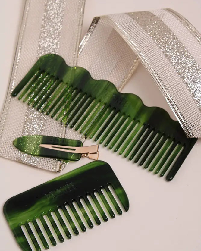 Barrettes maquillage Émeraude vert intense – élégantes et résistantes à l’eau