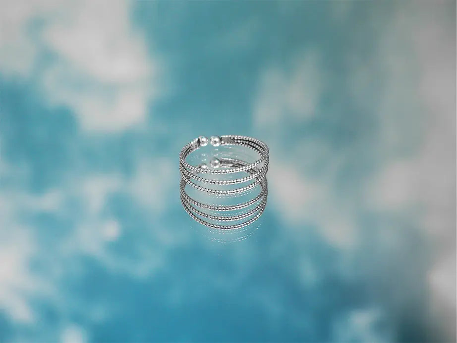 gauhart bijoux bague bansi triple fine argenté