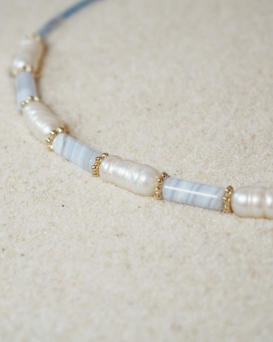 calcédoine collier perles fait main rouen bijoux