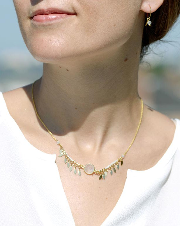 gauhart bijoux boucles d'oreilles mini créoles or pierres fines sofi pierre de lune