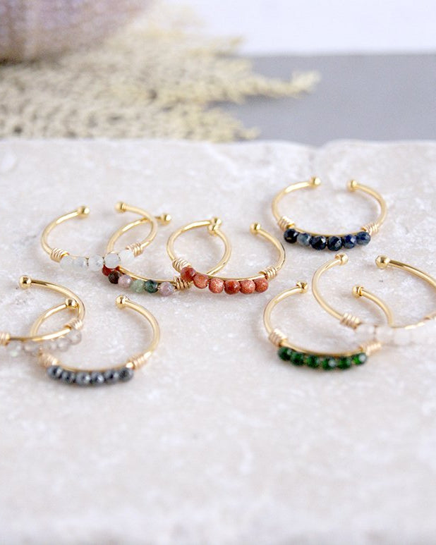 gauhart bijoux bagues daman cristal pyrite agate lapis-lazuli calcédoine jade goldsand