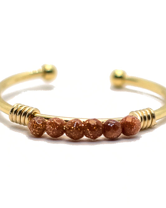 gauhart bijoux bague daman or ajustable pierre du soleil orange