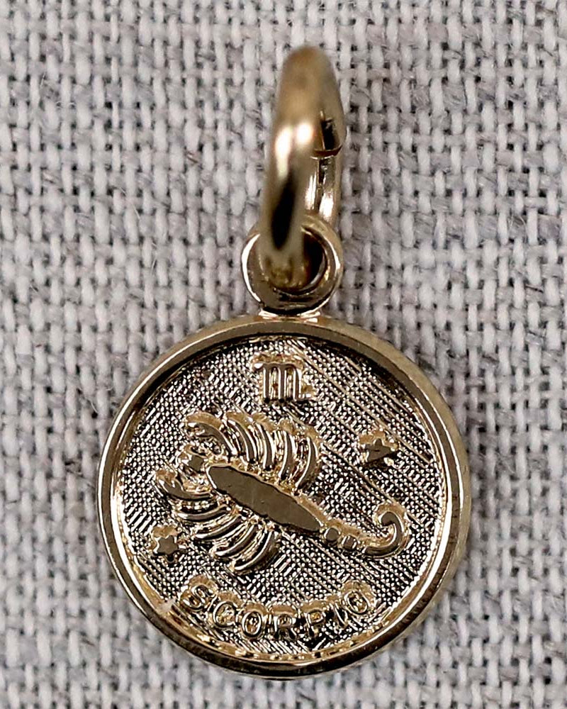 gauhart médaille pendentif astrologique signe zodiac or scorpion scoprio