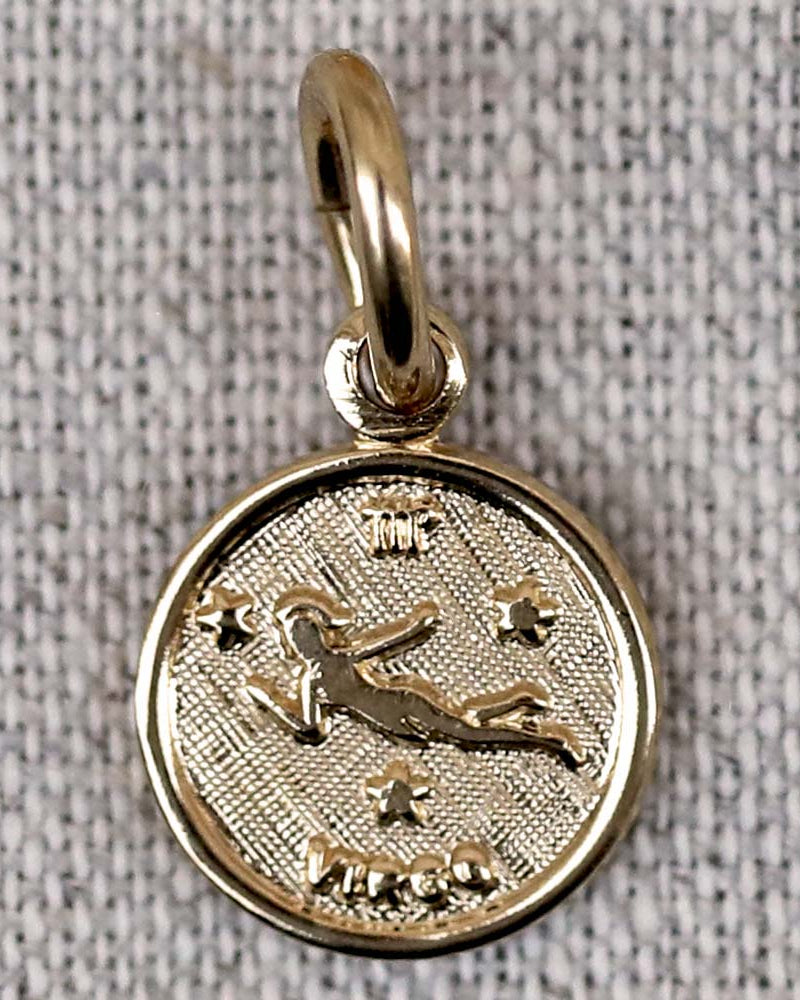 gauhart médaille pendentif astrologique signe zodiac or virgo vierge