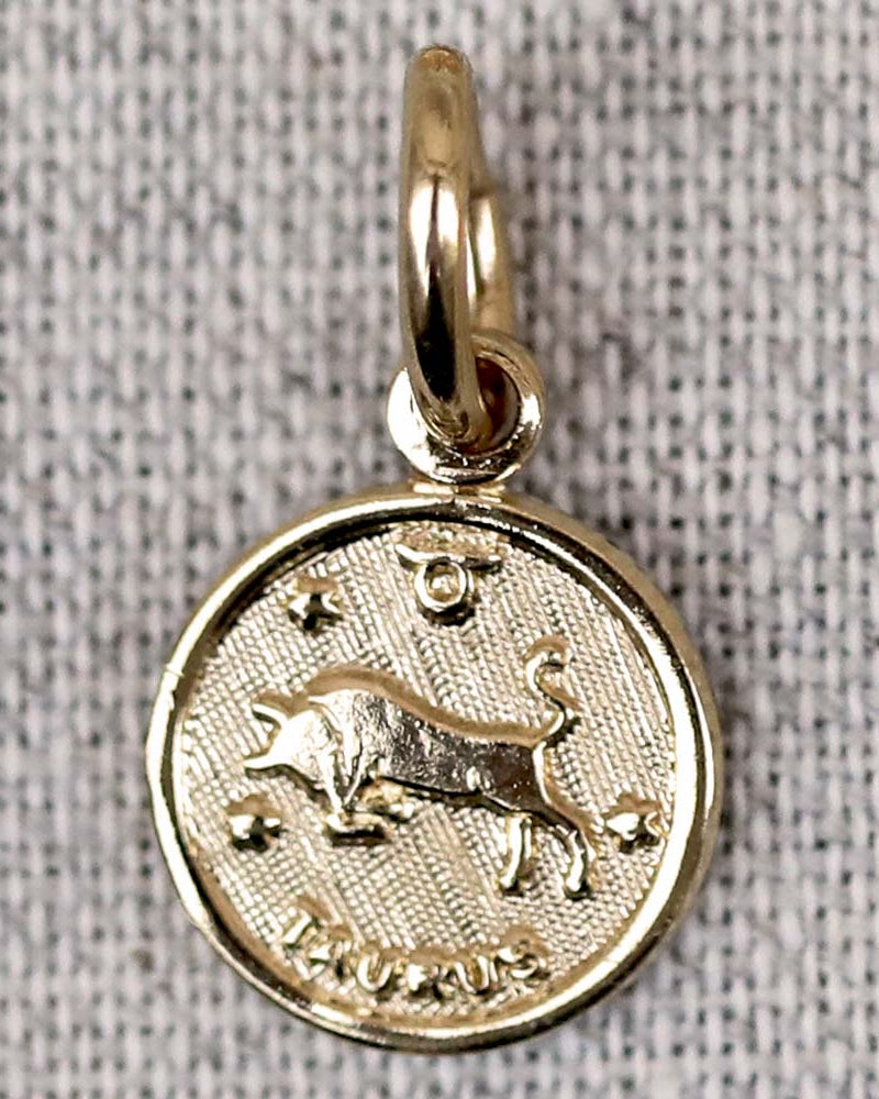 gauhart médaille pendentif astrologique signe zodiac or taurus taureau