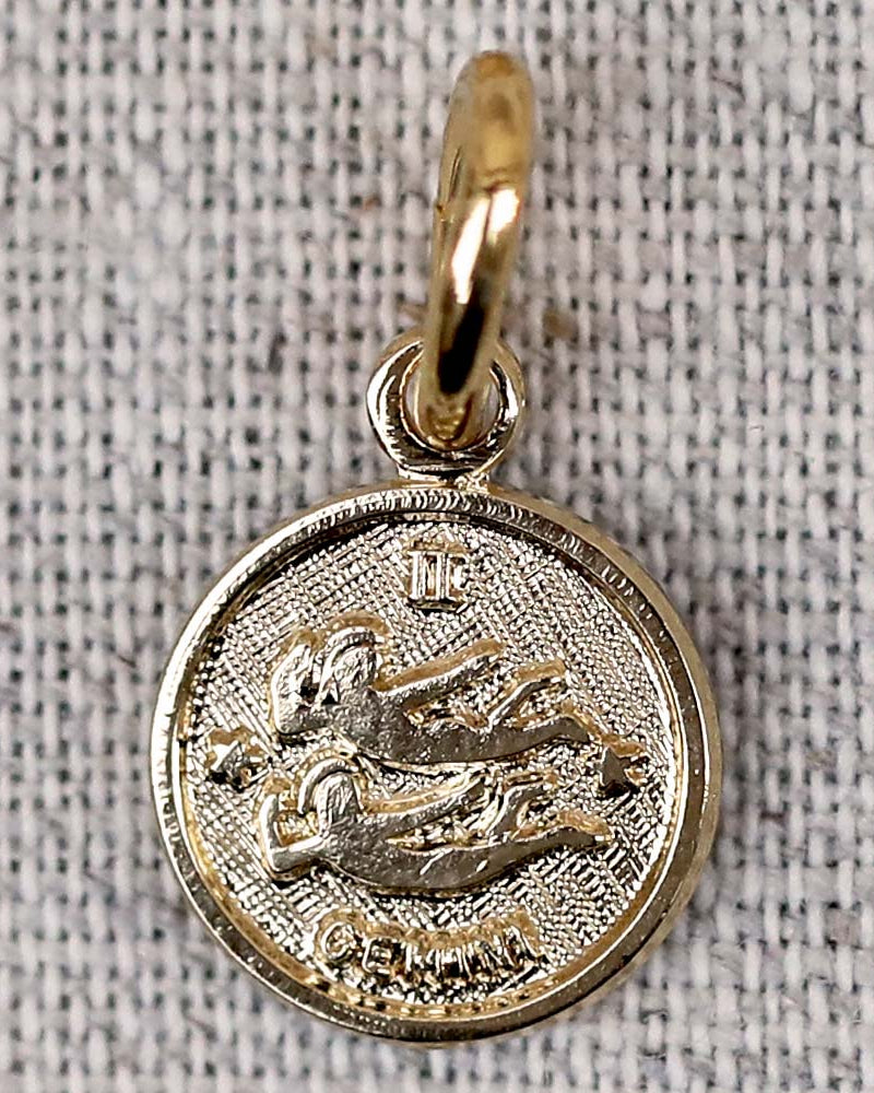 gauhart médaille pendentif astrologique signe zodiac or gemini gémeaux