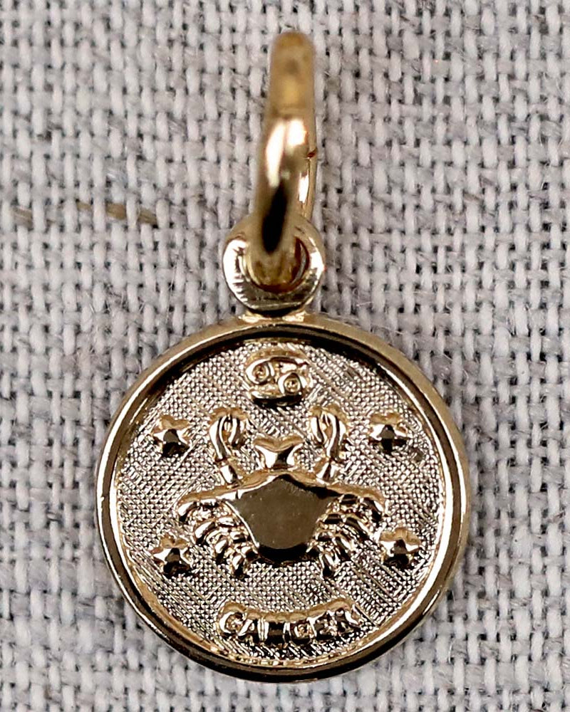 gauhart médaille pendentif astrologique signe zodiac or cancer