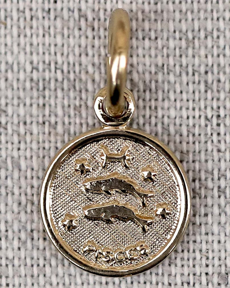 gauhart médaille pendentif astrologique signe zodiac or poisson pisces
