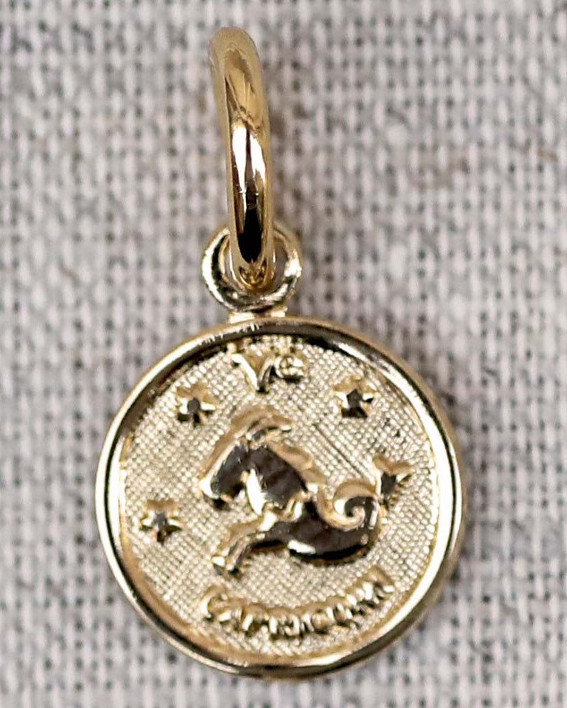 gauhart médaille pendentif astrologique signe zodiac or capricorne capricorn