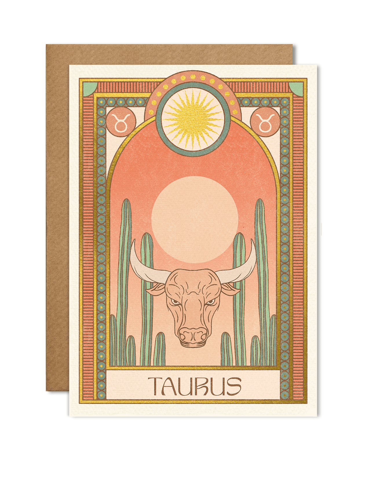 carte signe astrologique taureau illustrée