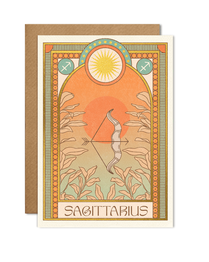 une carte astrologique illustrée par une créatrice anglaise