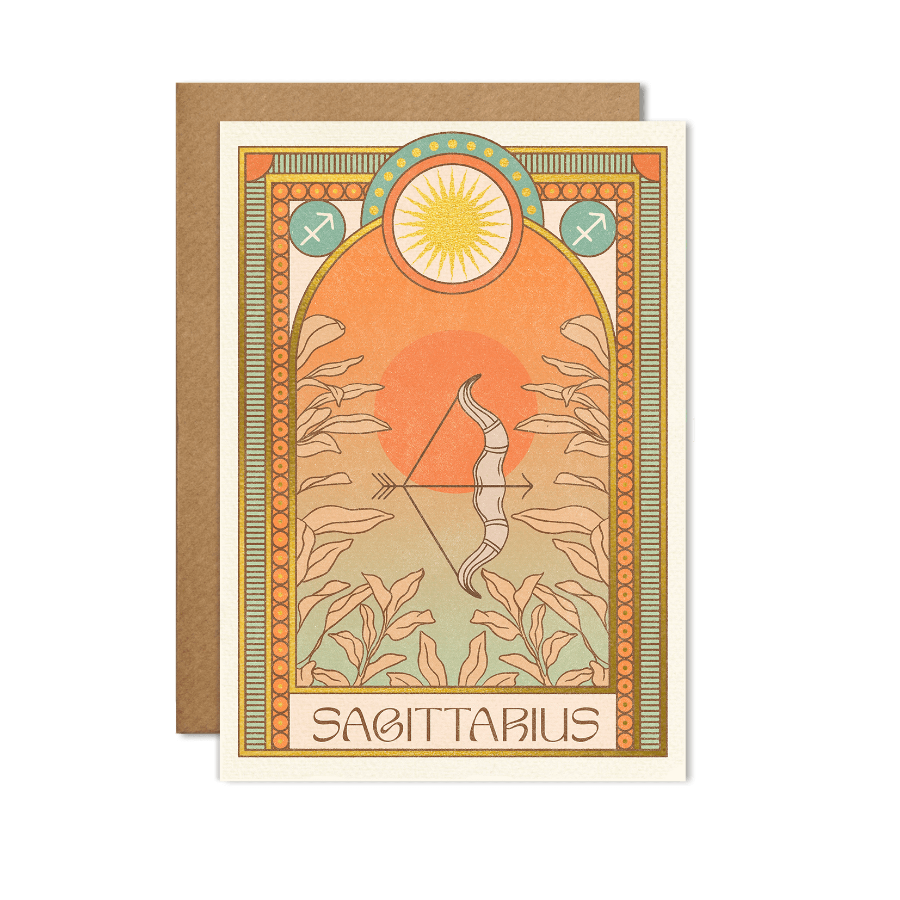 une carte astrologique illustrée par une créatrice anglaise