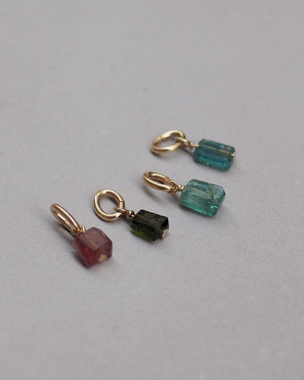 gauhart pampille pendentif tourmaline petit bleu vert rose