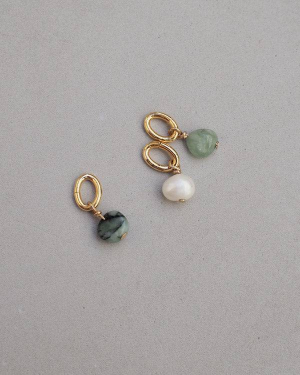 gauhart pendentif pampille mini perle émeraude vert blanc