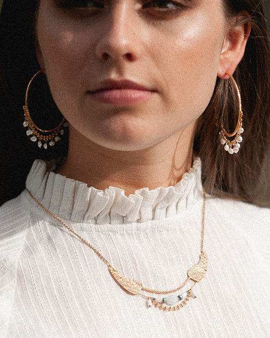gauhart bijoux boucles d'oreilles créoles baya perles de culture