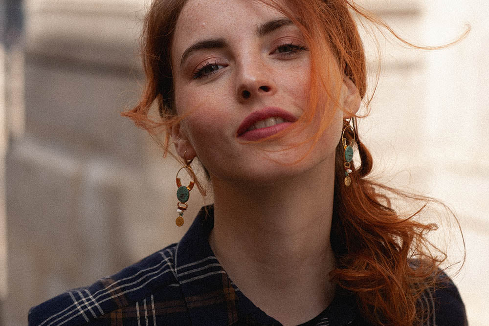 gauhart bijoux boucles d'oreilles avanish pierre chrysocolle