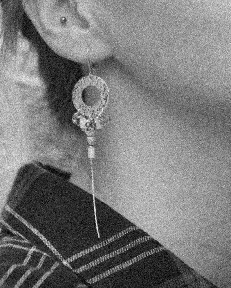 gauhart bijoux boucles d'oreilles ajeya turquoise cercle martelé perles miyuki or