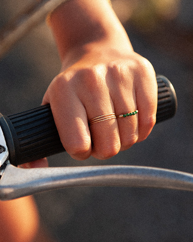 gauhart bijoux bagues daman or verte agate