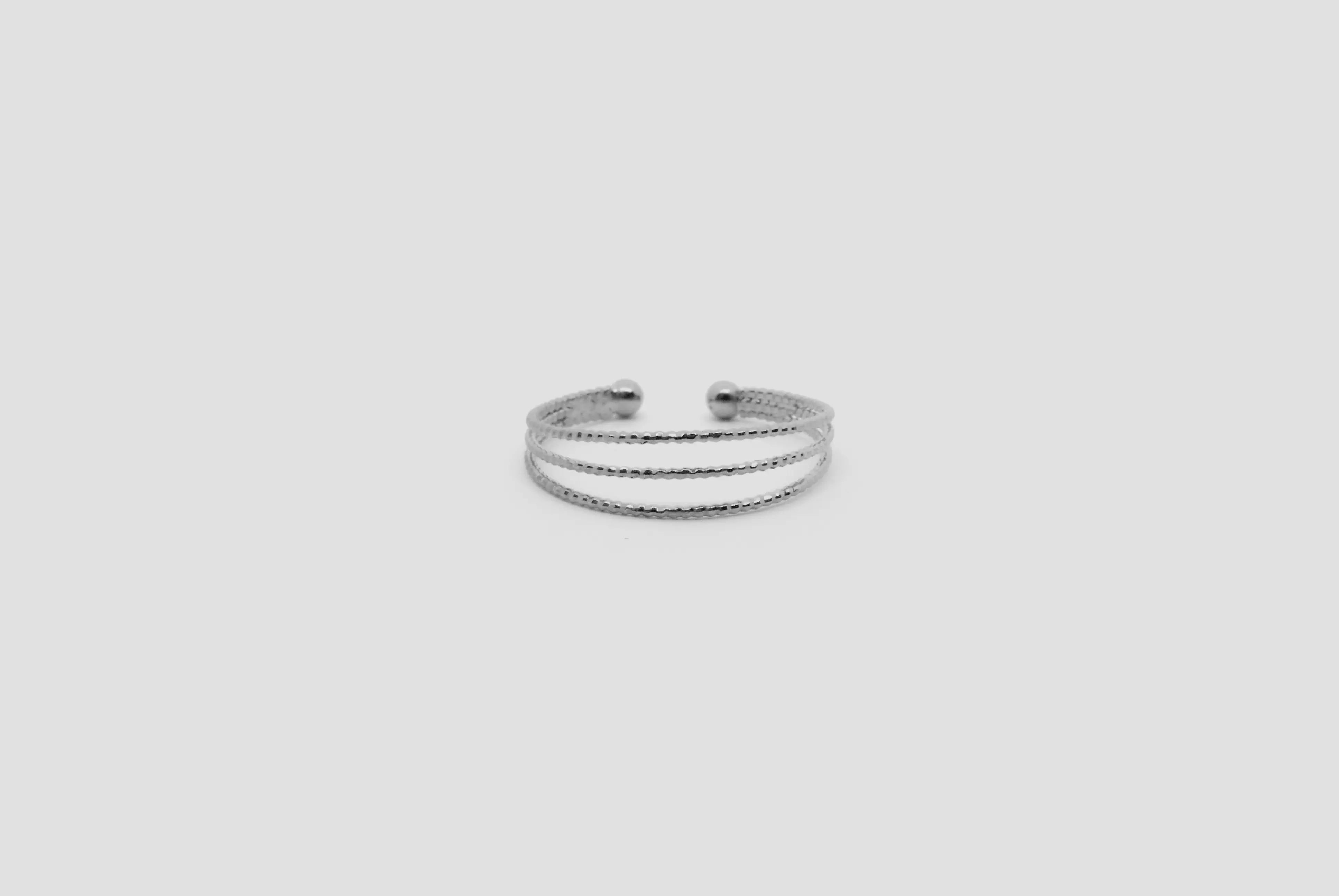 gauhart bijoux bague bansi triple fine argenté