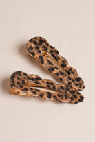 Paire de barrettes cheveux femme motif Léopard – accessoires coiffure tendance