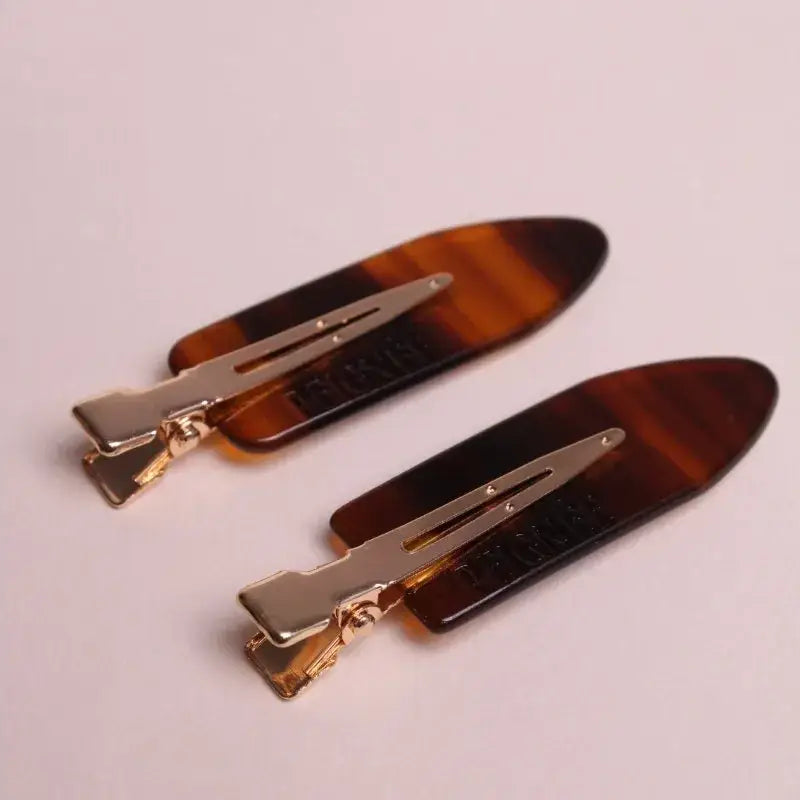 Barrettes cheveux ébène écaille brun – accessoires coiffure femme