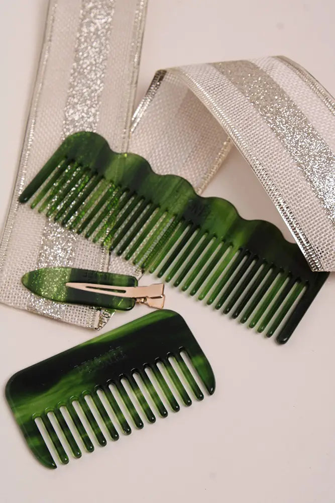 Barrettes maquillage Émeraude vert intense – élégantes et résistantes à l’eau