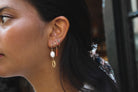 gauhart bijoux boucles d'oreilles mini créoles avina cornaline orange anka hilda