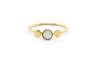 gauhart bijoux bague amila pampille pierre martelé or 