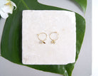 gauhart bijoux boucles d'oreilles mini créoles or pierres fines sofi labradorite