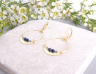 Boucles d'oreilles Chanda Lapis Lazuli bleu