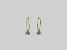 gauhart bijoux boucles d'oreilles mini créoles or pierres fines sofi tanzanite