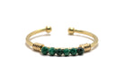 gauhart bijoux bague daman or ajustable pierre agate verte