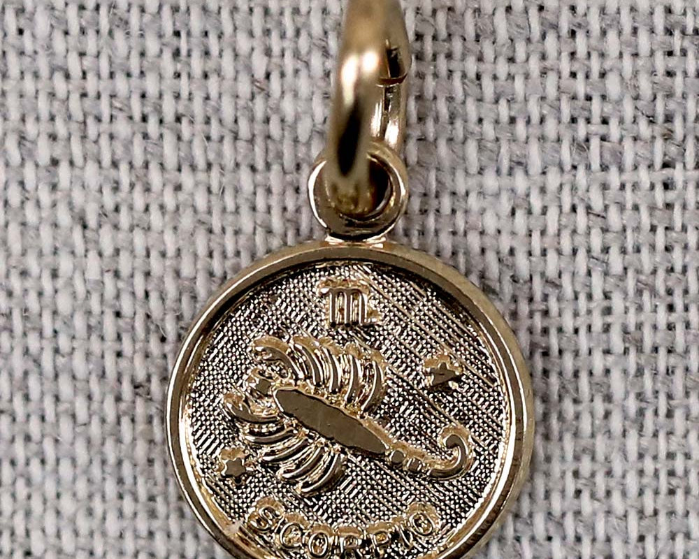 gauhart médaille pendentif astrologique signe zodiac or scorpion scoprio