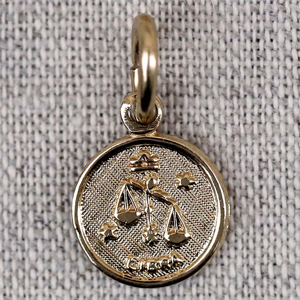 gauhart médaille pendentif astrologique signe zodiac or balance libra