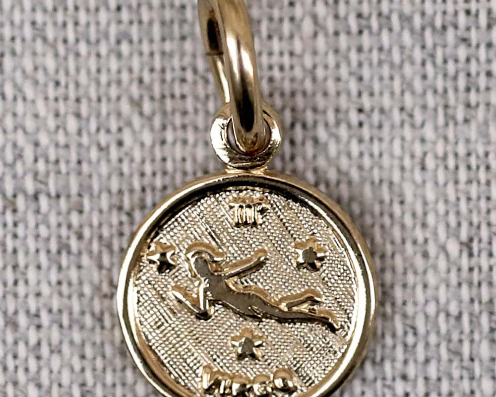 gauhart médaille pendentif astrologique signe zodiac or virgo vierge