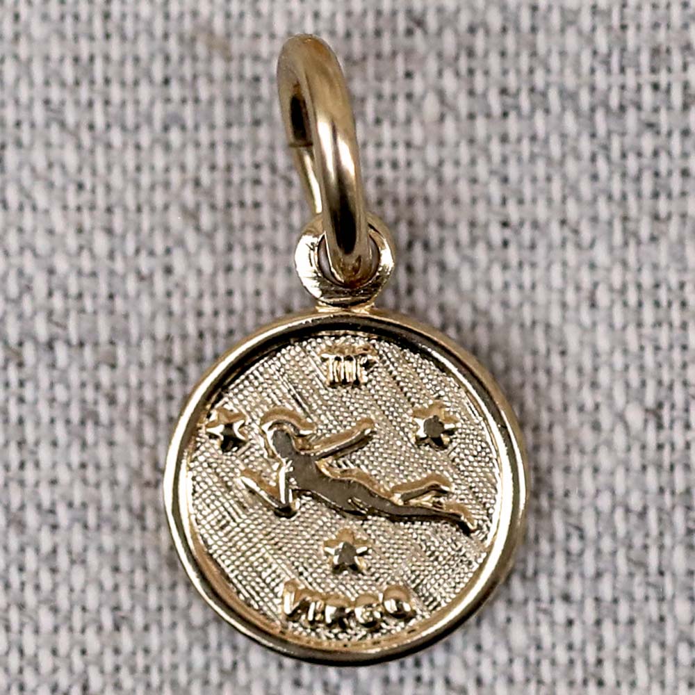 gauhart médaille pendentif astrologique signe zodiac or virgo vierge