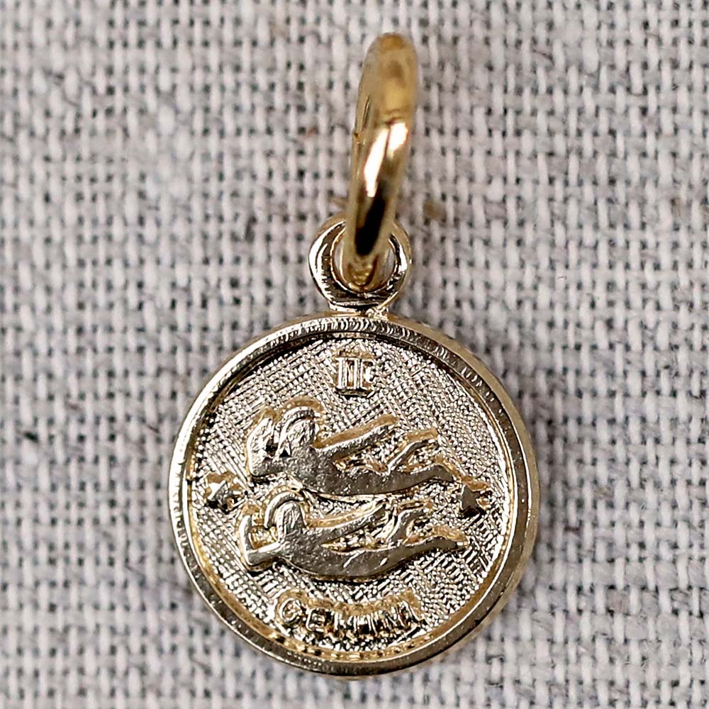 gauhart médaille pendentif astrologique signe zodiac or gemini gémeaux