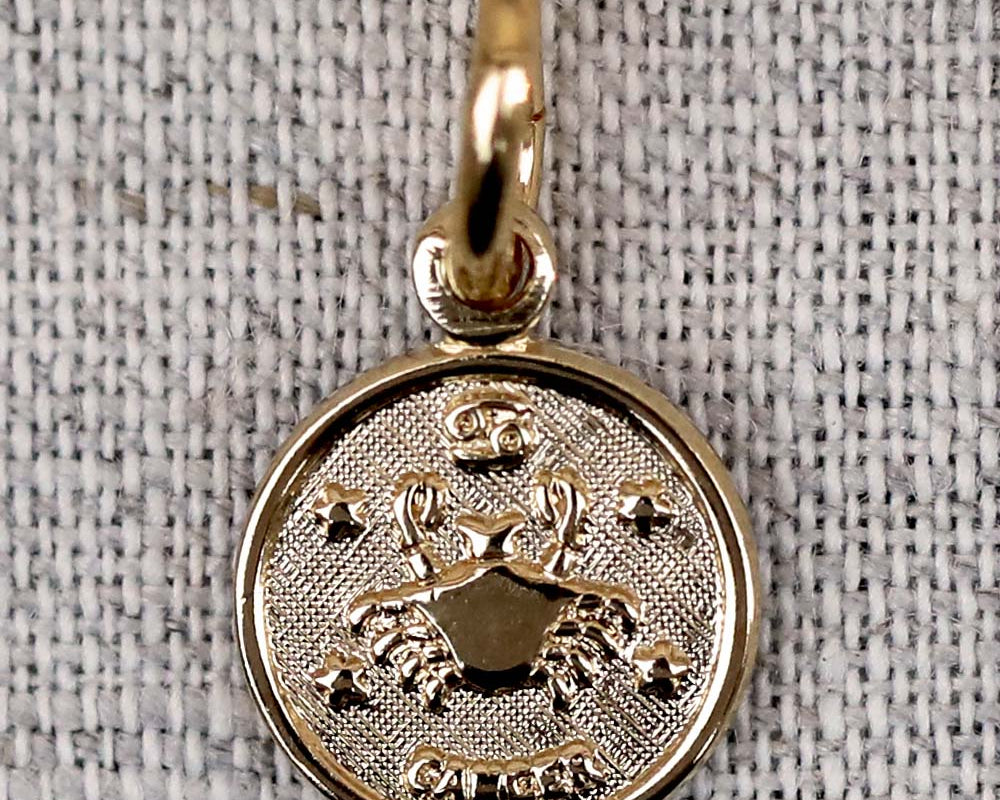 gauhart médaille pendentif astrologique signe zodiac or cancer