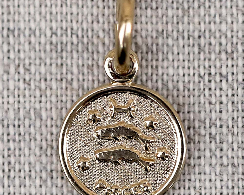 gauhart médaille pendentif astrologique signe zodiac or poisson pisces