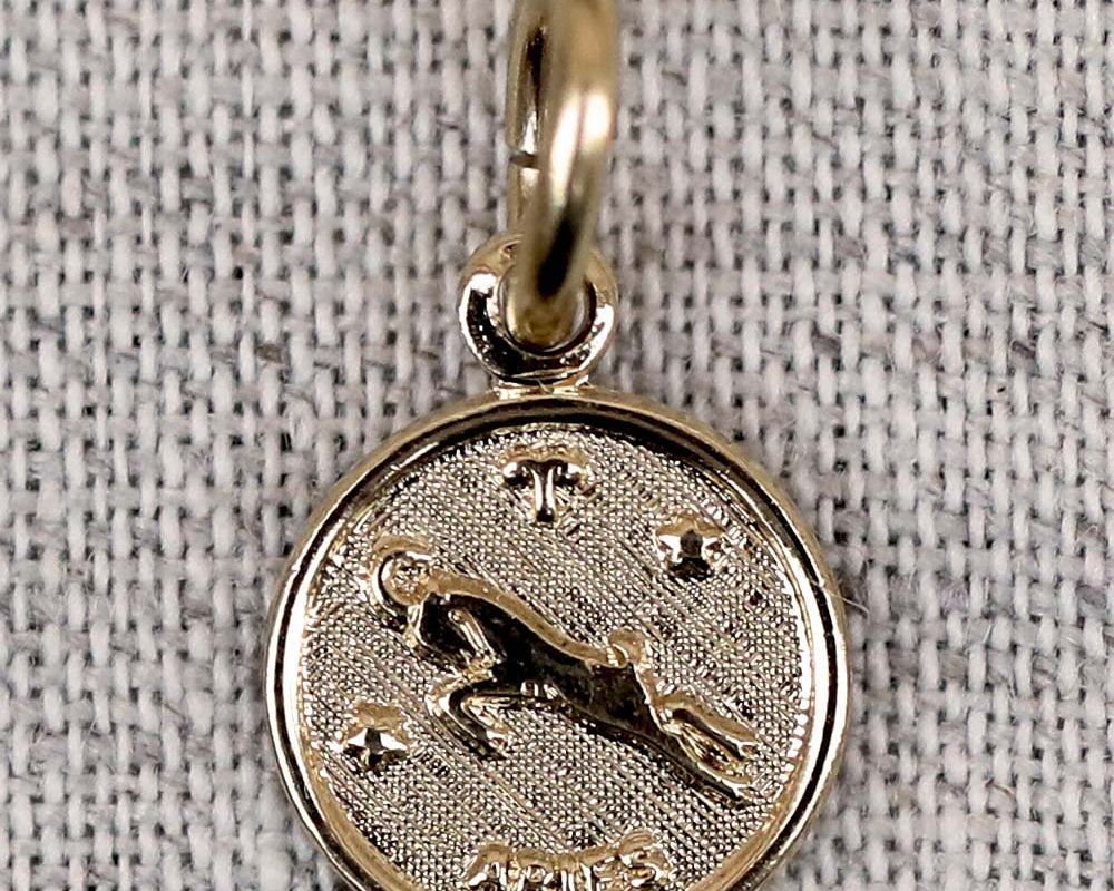 gauhart médaille pendentif astrologique signe zodiac or belier aries