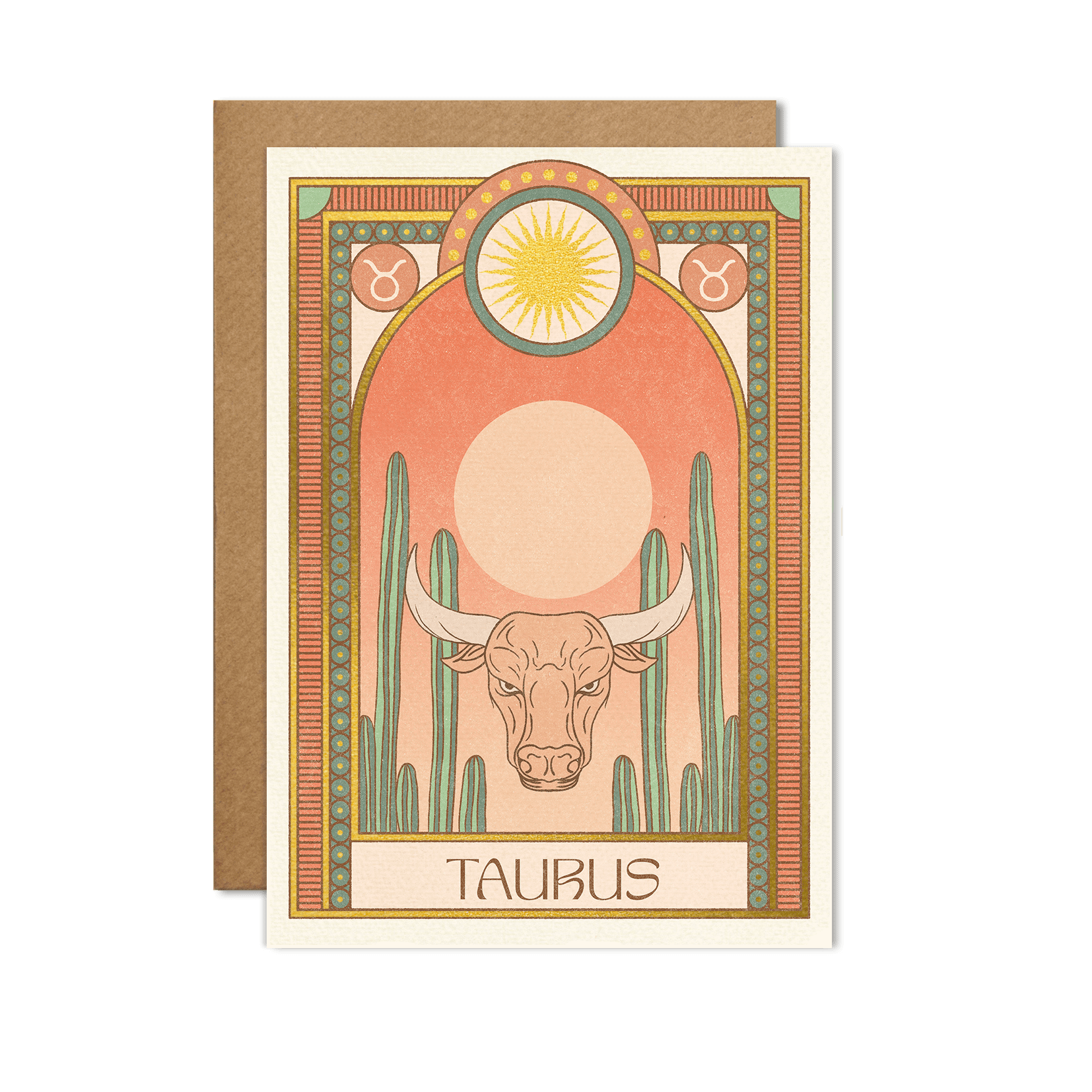 carte signe astrologique taureau illustrée