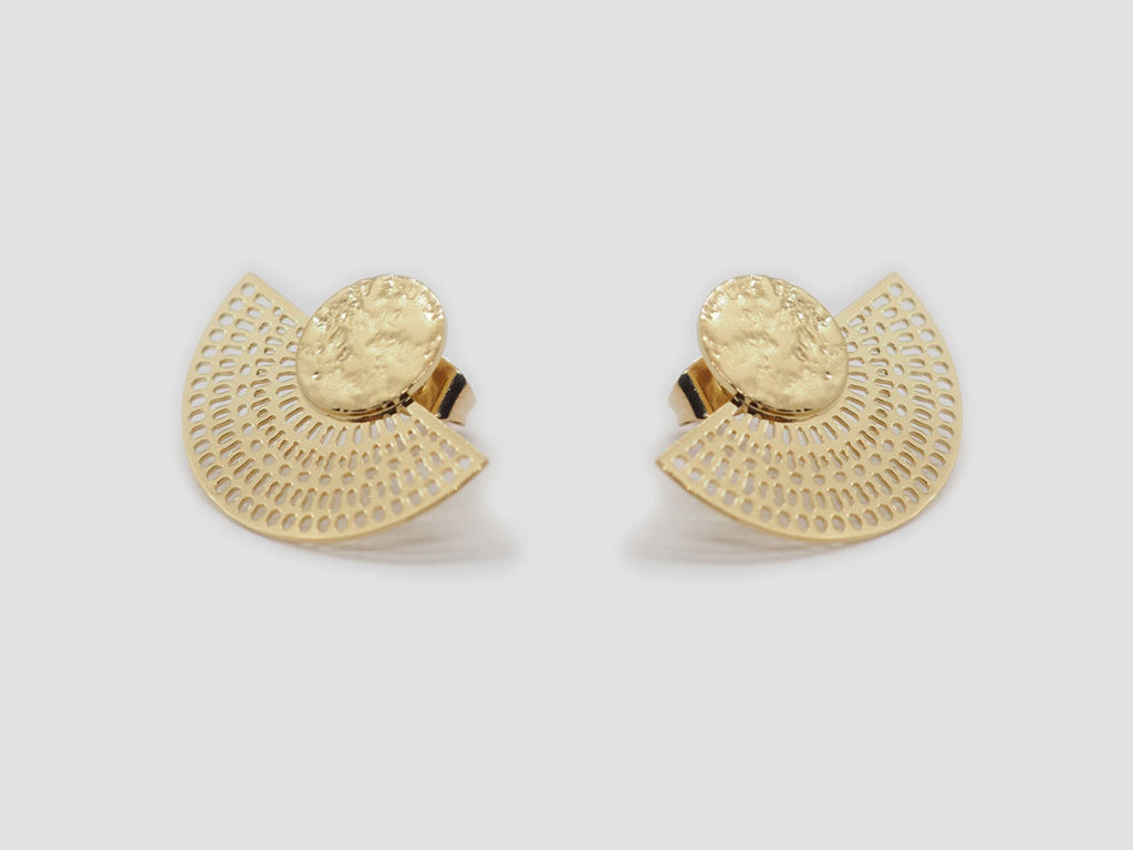gauhart bijoux boucles d'oreilles ganji or martelées à la main