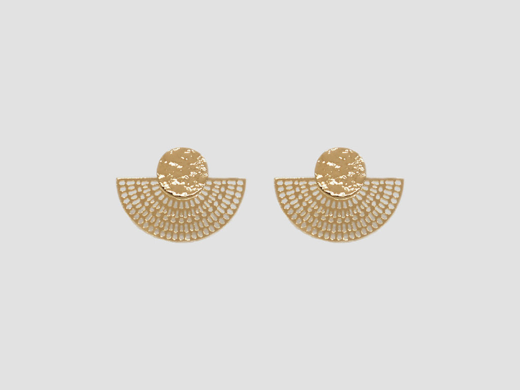gauhart bijoux boucles d'oreilles ganji or martelées à la main