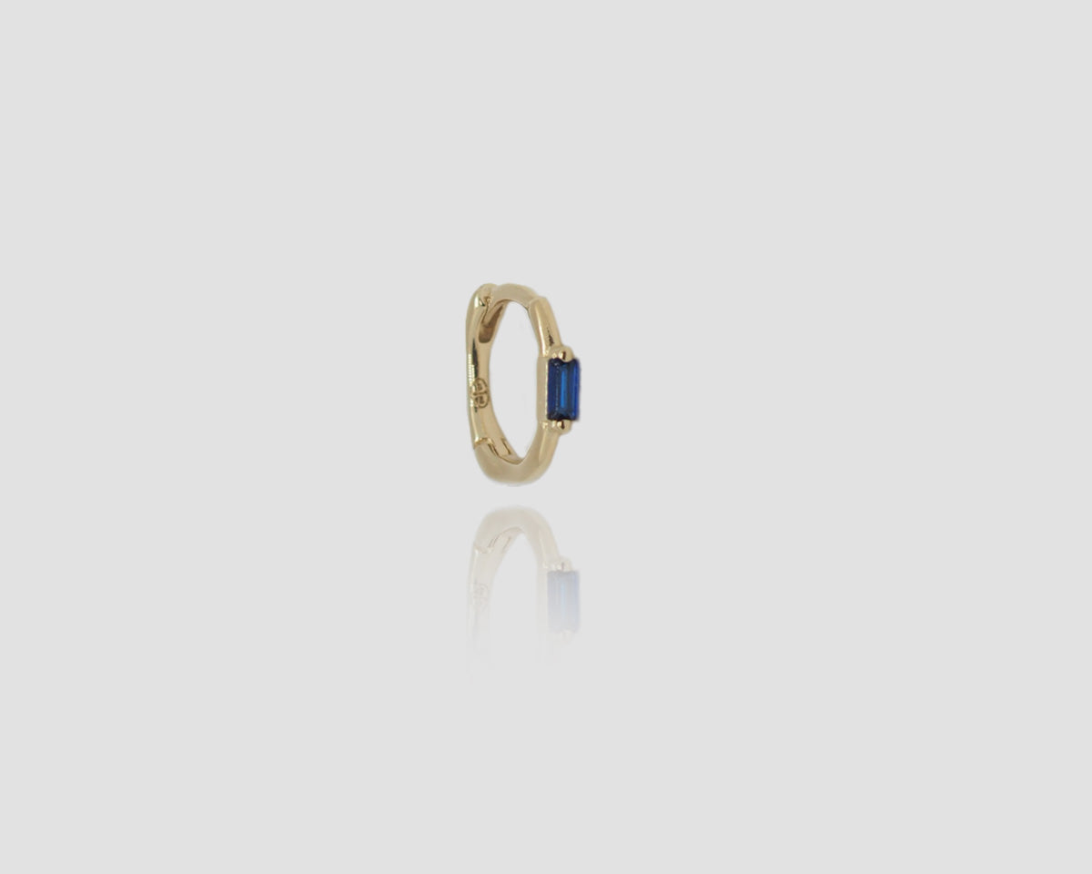 gauhart piercing daphné anneau zircon placage or bleu