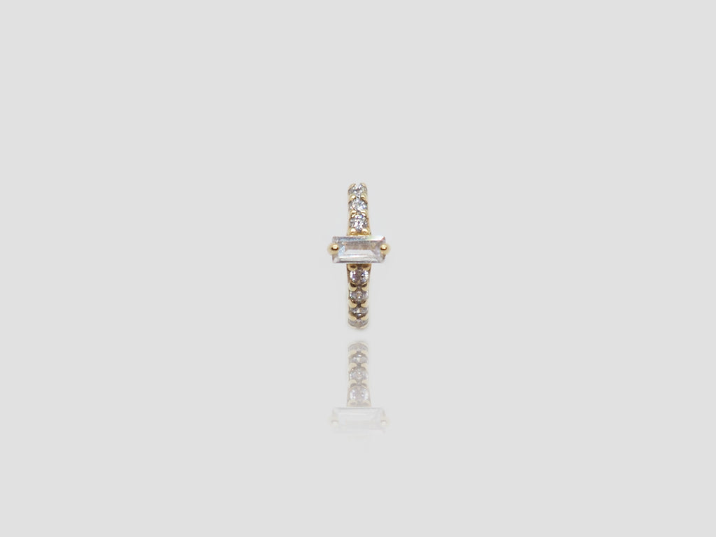 piercing petit anneau suzie placage or zircons blanc