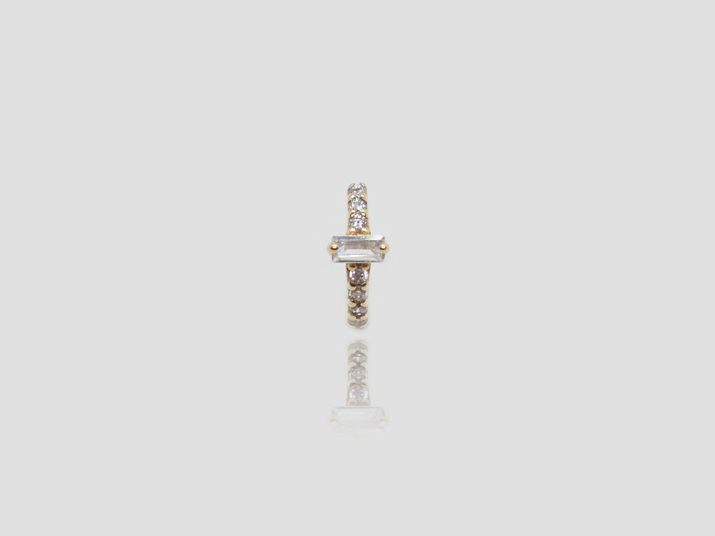 piercing petit anneau suzie placage or zircons blanc