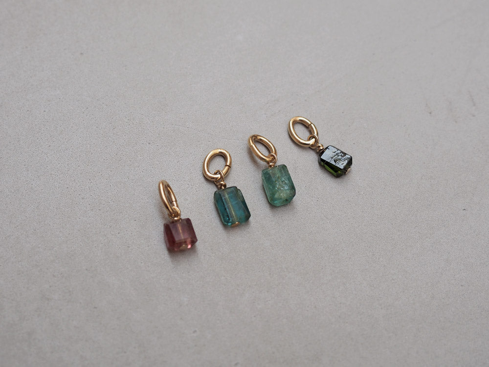 gauhart pampille pendentif tourmaline petit bleu vert rose