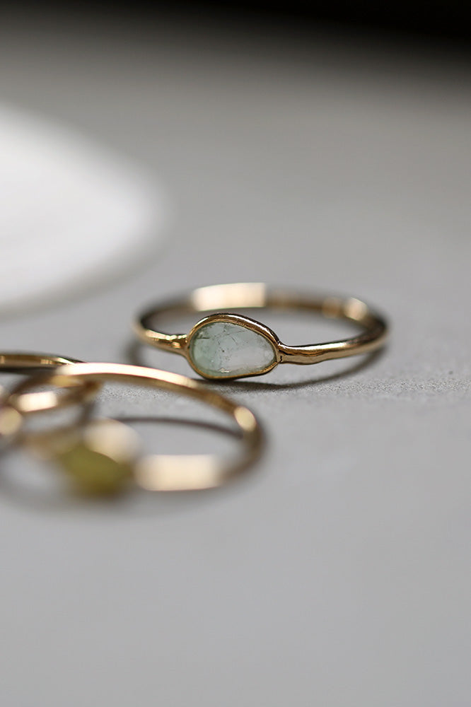gauhart bijoux bague ravina or pierre tourmaline bleue