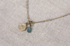 gauhart collier chaine sali doré or réglable pendentif aries bélier pierres tourmaline bleu