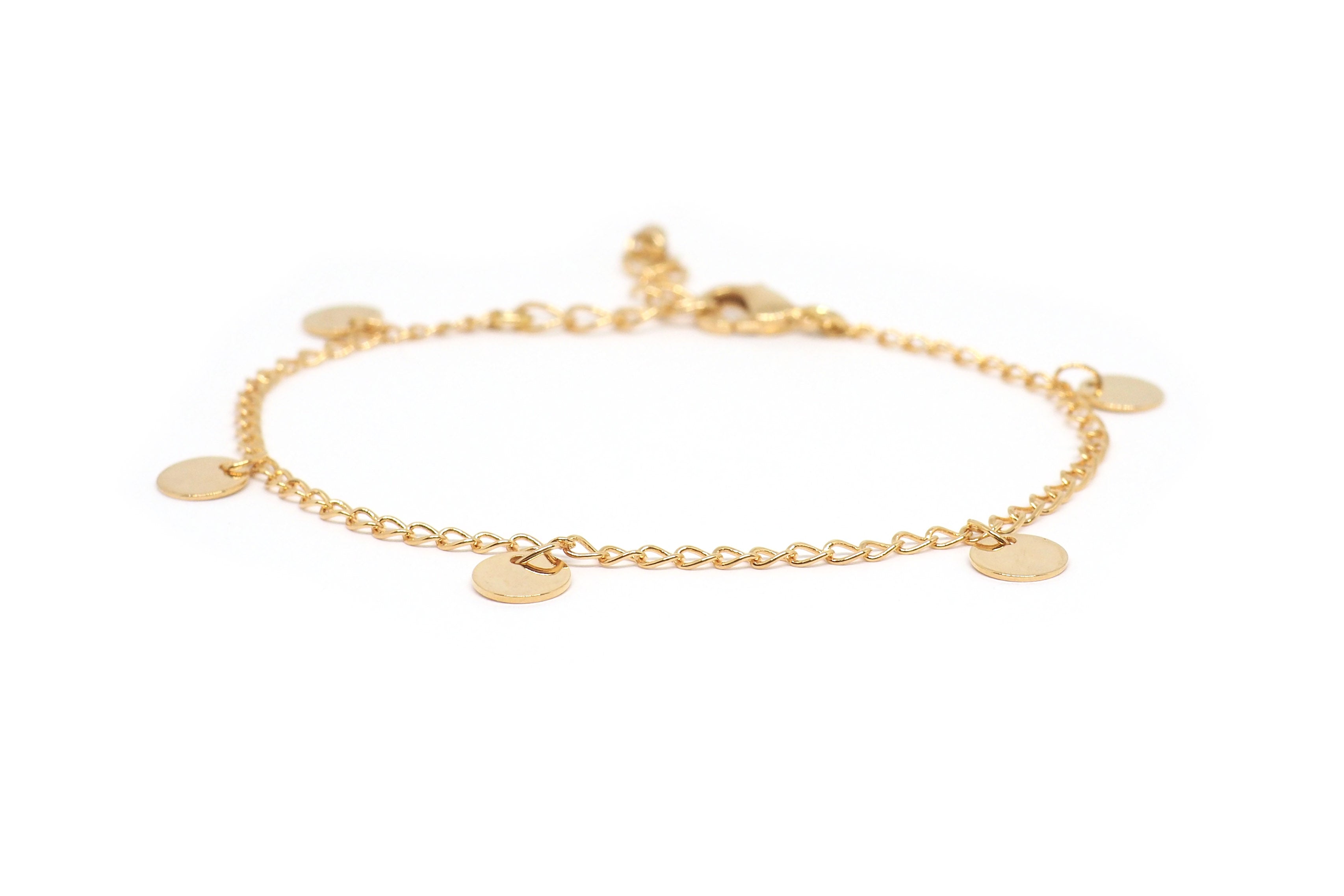 gauhart bracelet chaine fine pampilles 